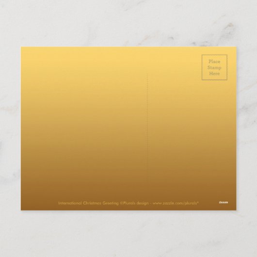 Carte postale de Golden International Christmas (Dos)