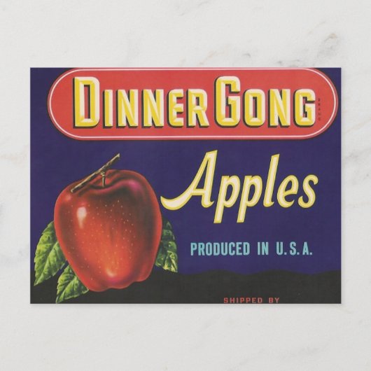 carte postale de gong apples (Devant)