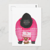 Carte postale de Gorilla & pygmy marmoset 'grand m (Devant / Derrière)