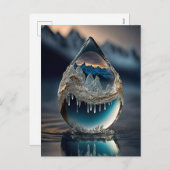 Carte postale de gouttelettes congelées (Devant / Derrière)