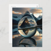 Carte postale de gouttelettes d'eau congelée (Devant / Derrière)