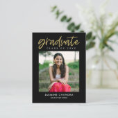 Carte postale de graduation couleur modifiable par (Debout devant)