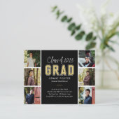 Carte Postale de graduation de couleur modifiable  (Debout devant)