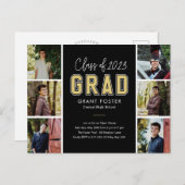 Carte Postale de graduation de couleur modifiable  (Devant / Derrière)