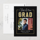 Carte Postale de graduation de couleur modifiable (Devant / Derrière)