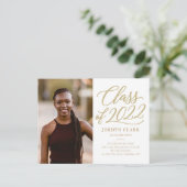 Carte postale de graduation de couleur modifiable  (Debout devant)