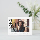 Carte postale de graduation géométrique et typogra (Debout devant)