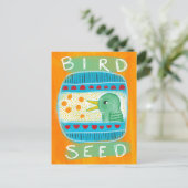 Carte postale de graines pour oiseaux - Oiseau drô (Debout devant)