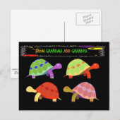 Carte Postale De grand-mère et grand-père, juste pour les petits (Devant / Derrière)