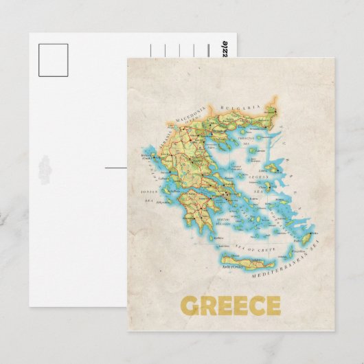 carte postale de Grèce (Devant / Derrière)