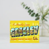 Carte postale de Greeley CO vintage (Debout devant)