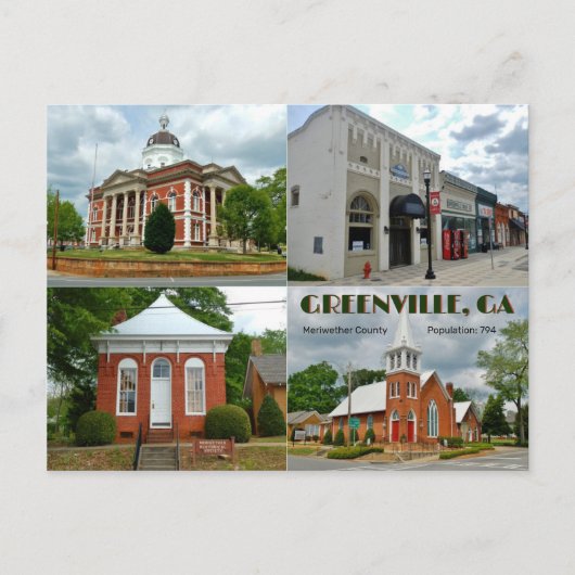Carte postale de Greenville, GA (Devant)