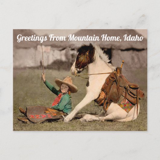 Carte postale de Greetings From Mountain Home, Ida (Devant)