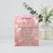 Carte postale de grenat, pierre de naissance de ja (Debout devant)