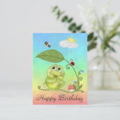 Carte postale de grenouille d'été (Debout devant)