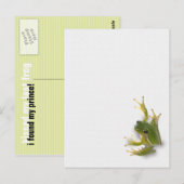 carte postale de grenouille "prince" (Devant / Derrière)