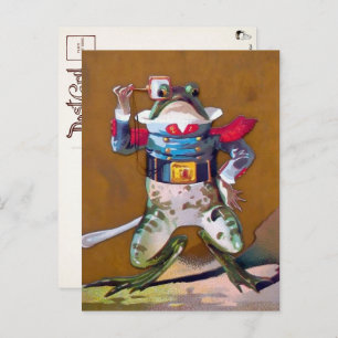 Carte postale de grenouille victorienne