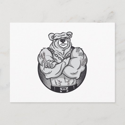 CARTE POSTALE DE GROS MUSCLES OURS (Devant)