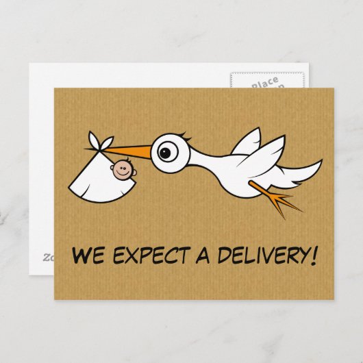 Carte postale de grossesse attendue cool (Devant / Derrière)