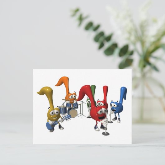 Carte postale de groupe musical (Debout devant)