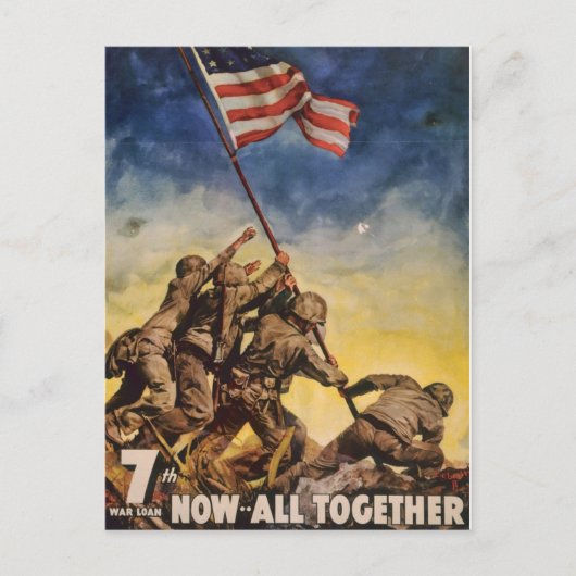 Carte postale de guerre des soldats vintages (Devant)