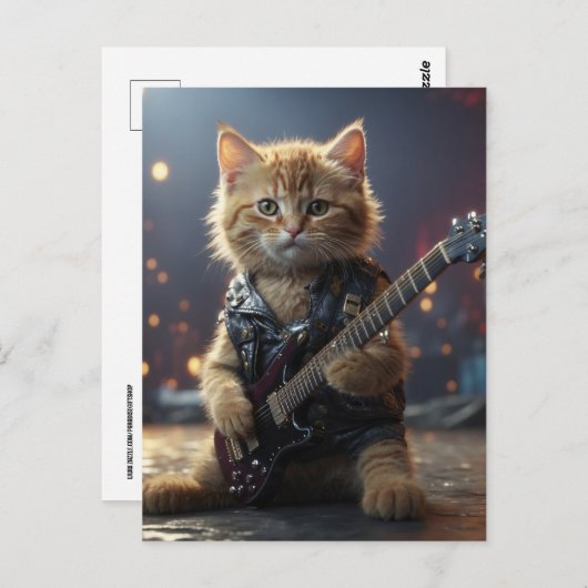 CARTE POSTALE DE GUITARE (Devant / Derrière)