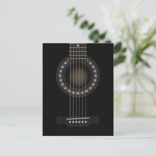 Carte postale de guitare acoustique (Debout devant)