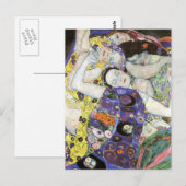 Carte Postale ~ de Gustav Klimt la Vierge (Devant / Derrière)