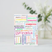 Carte postale de gymnastique typographie (Debout devant)