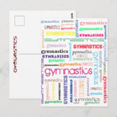 Carte postale de gymnastique typographie (Devant / Derrière)