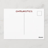 Carte postale de gymnastique typographie (Dos)