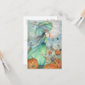 Carte postale de Halloween en transit (Devant/Arrière en situation)