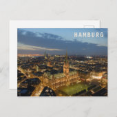 Carte postale de Hambourg By Night (Devant / Derrière)