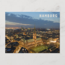 Carte postale de Hambourg By Night