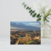 Carte postale de Hambourg la nuit (Debout devant)
