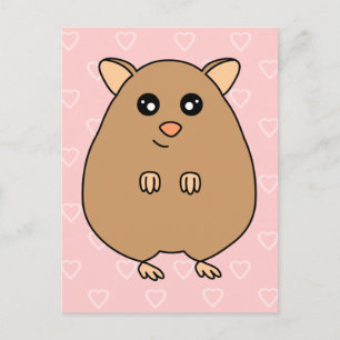 Carte postale de hamster de dessin animé mignon