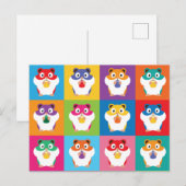 Carte postale de hamsters Pop Art (Devant / Derrière)
