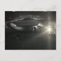Carte postale de hangar d'UFO de Roswell