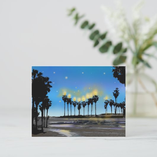 Carte postale de Hanoukka de plage de la (Debout devant)