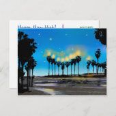 Carte postale de Hanoukka de plage de la (Devant / Derrière)