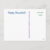 Carte postale de Hanoukka de plage de la (Dos)