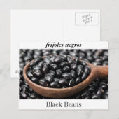 Carte postale de haricots noirs, ou "Frijoles Negr (Devant / Derrière)