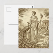 Carte postale de Héra déesse grecque (Devant / Derrière)