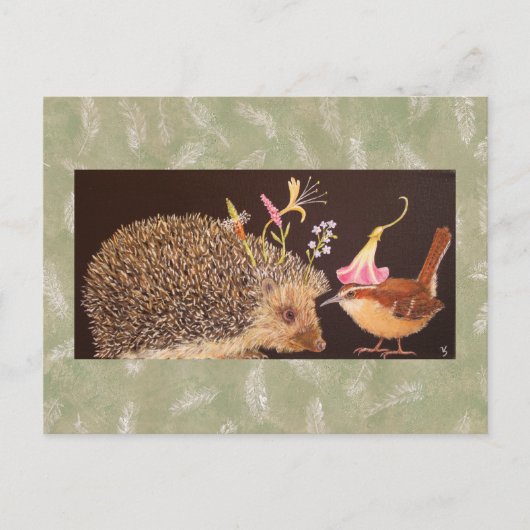 Carte postale de hérisson et de carolina (Devant)