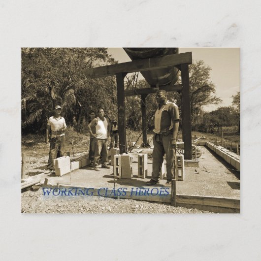 carte postale de héros de classe ouvrière (Devant)