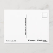 Carte postale de Hi-Line Montana (Dos)