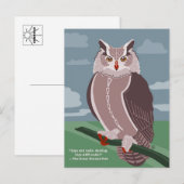 Carte postale de hibou (Devant / Derrière)
