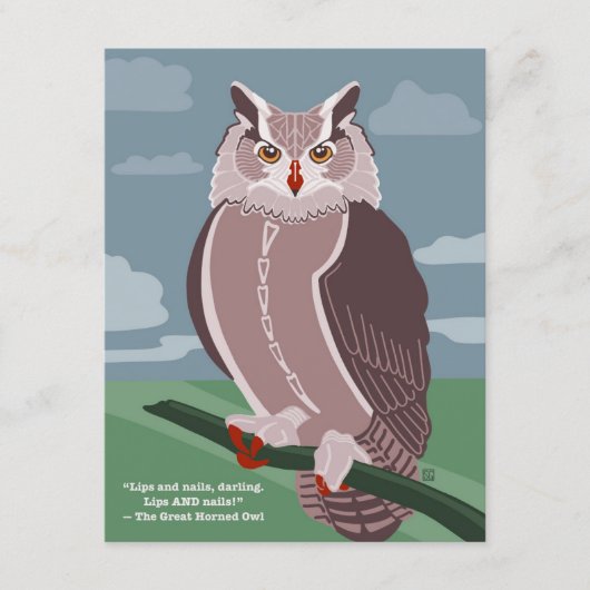 Carte postale de hibou (Devant)