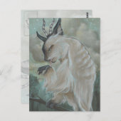 Carte postale de hibou de chat de Meowl 2 (Devant / Derrière)