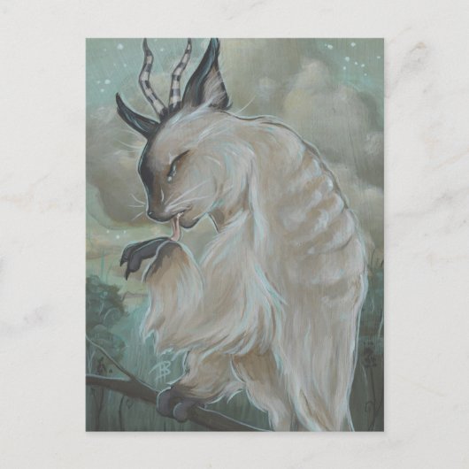 Carte postale de hibou de chat de Meowl 2 (Devant)